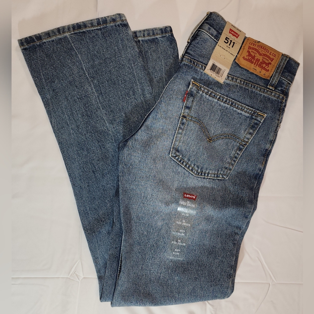 Levi's 511 slim Denim Jeans Boys size 28w 28L NWT